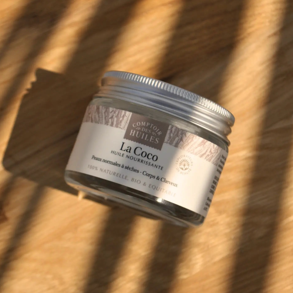 Huile de Coco Bio: 50ml / Bouchon plat