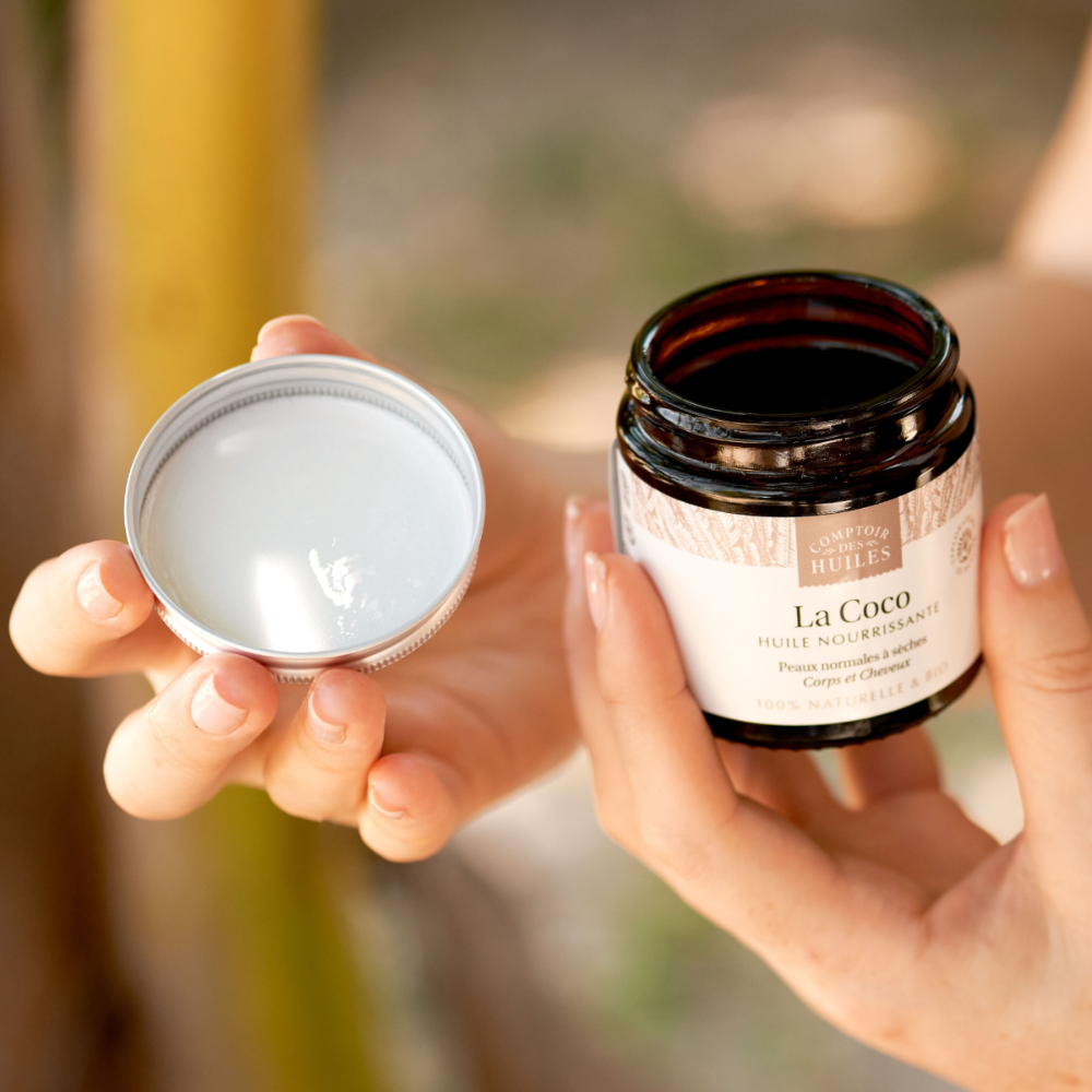Huile de Coco Bio: 50ml / Bouchon plat