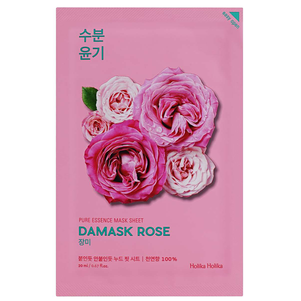 Feuille de masque HOLIKA HOLIKA Pure Essence - Rose 20 ml