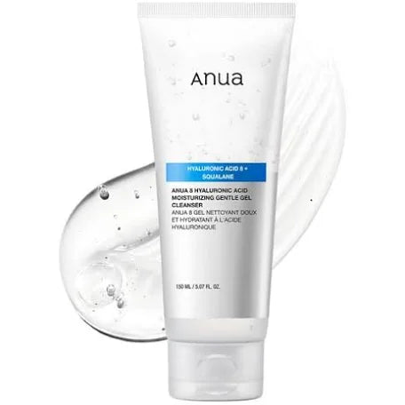 ANUA - 8 Gel nettoyant doux hydratant à l'acide hyaluronique - 150ml